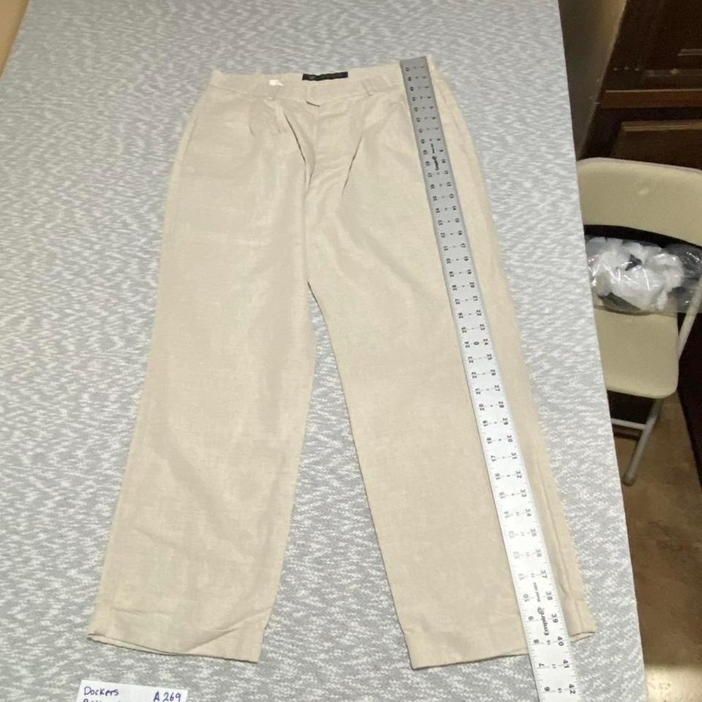 Dockers beige linen blend pants Men W36 L30. SKU-A269#linenpants #summer